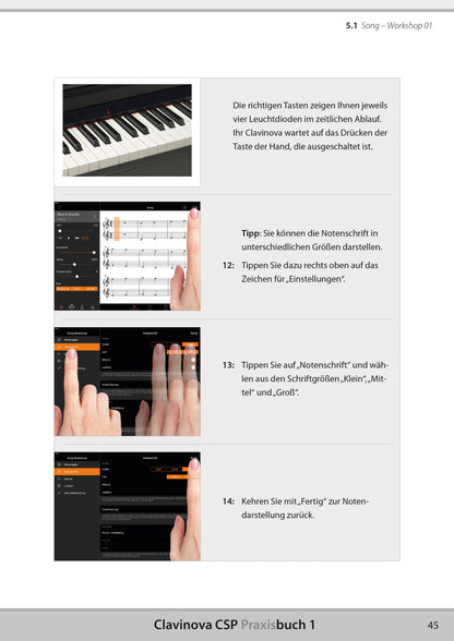CSP-170/150, PS-500 Smart Pianist Praxisbuch1 - Keys-Experts